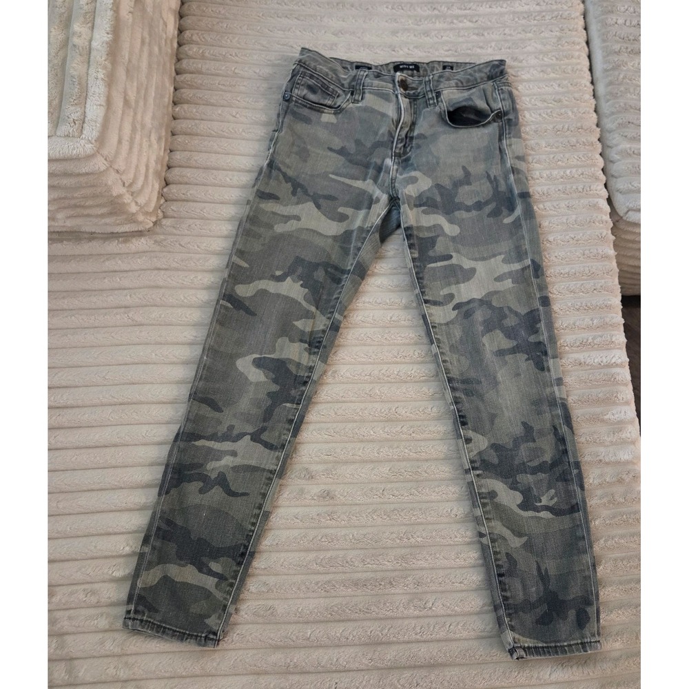 Y2K Miss Me Vintage Camo Ankle Skinny Jeans Size 26 Green Camouflage M2024AK